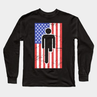 Funny Amputated Missing Leg Amputee Gift Long Sleeve T-Shirt